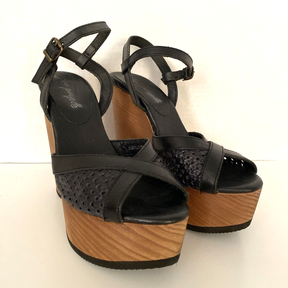 Free People Black and Brown Platform Sandals - Picture 3 of 8